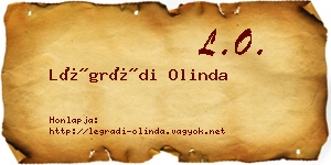 Légrádi Olinda névjegykártya